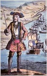 Kapitan Bartholomew Roberts, grawerowane przez Jamesa Basire