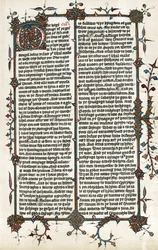 Kopia strony z Ewangelii św. Marka, tłumaczenie Biblii na język angielski dokonane przez Wycliffe