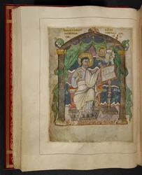Portret ewangelisty świętego Mateusza z Ewangeliarza Æthelstana (znanego również jako Ewangeliarz Koronacyjny)