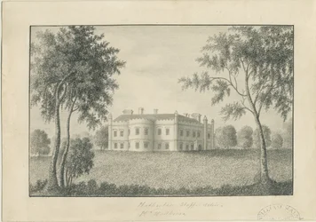 Hatherton Hall: rysunek ołówkiem, bd [ok. 1860] (rysunek)