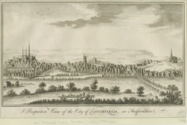 Lichfield - South West View: grawerowanie, nd [1771] (druk)