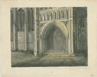 Katedra w Lichfield - Transept południowy: malarstwo akwarela, nd [?XIX w.] (malarstwo)