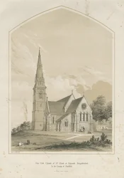 Pensnett Church - "Kościół św. Marka": przyciemniana litografia i [ (druk)