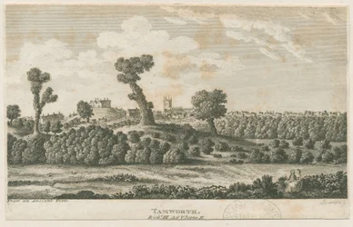 Zamek Tamworth: grawerowanie i [?XIX wiek] (druk)