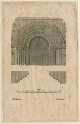 Tutbury Priory Church - West Doorway: drzeworyt grawerowany, bd [?początek XIX wieku] (druk)