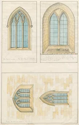 Kościół w Uttoxeter [Stary] - Rysunek architektoniczny 