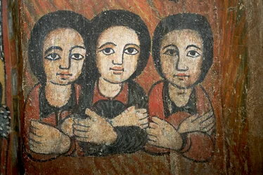 Detail of wall painting (fresco)   1114552   pl       polish Successfully Translated  Original: Kop van een koe, met een ring door de neus Translat: Kop van een koe, met een ring door de neus 1357994 pl polish Successfully Translated Original: Five Tilters