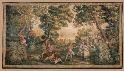 Scena polowania, Origin Oudenaarde (gobelin)