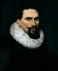 Portret Maurycego z Nassau (1567-1625), księcia Orange, hrabiego Nassau. Malarstwo anonimowe, szkoła flamandzka (olej na płótnie)