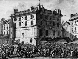 Rewolucja Francuska: Lud Gwardii Francuskiej z więzienia opactwa Saint Germain des Pres w Paryżu 30 czerwca
