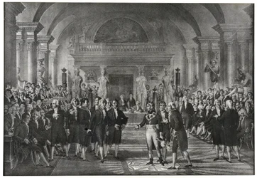 Generał Bonaparte wybrany 25 grudnia 1797 r. do sekcji sztuk mechanicznych sekcji nauk w miejsce Lazare