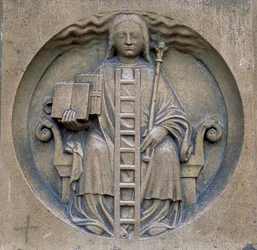 Sztuka gotycka: alegoria alchemii. Katedra Notre Dame (Notre-Dame) w Paryżu