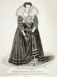 Portret Małgorzaty de Valois, znanej jako królowa Margot (1553-1615), królowej Nawarry, pierwszej żony Henryka IV.