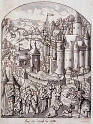 Oblężenie Derval (Bretania) w roku 1375.