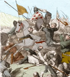Bitwa pod Hattin, 4 lipca 1187 (kolor lito)