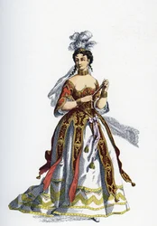 Księżniczka Elide - ilustracja do ukończonych dzieł autorstwa Moliere -