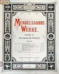 Okładka partytury „Uwertura op. 10 na orkiestrę” Felixa Mendelssohna (kolor lito)