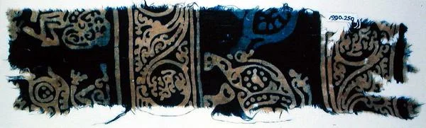 Zadrukowany fragment tkaniny, Indian (bawełna)