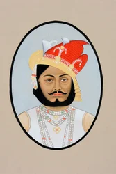 Miniaturowe malarstwo Bairi Sal Jaisalmer