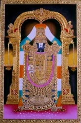 Miniaturowy obraz przedstawiający Pana Tirupati Balaji, Indie