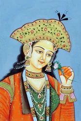 Miniaturowy obraz królowej Mogołów Mumtaz Mahal