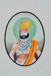 Miniaturowy panting maharadży Jaswanta Singha z Jodhpur