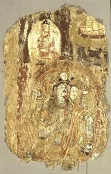 Trimurti Siva, Balawaste, VII-VIII w. (malarstwo ścienne)