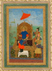 Portret Tamerlana (1336-1405) (lub Timur Lang, ""Timur chromy"") - Timur Khan autorstwa Anonymous / Kolekcja prywatna / ok. 1625 / Iran / Gwasz na papierze / Portret / 43,7x30,7