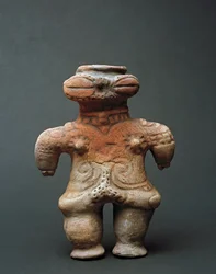 Rzeźba z terakoty dogu z Akita, okres Jomon XI-IV wiek pne