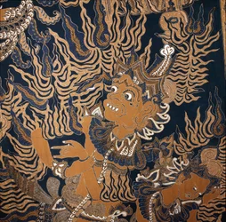 Jawajski batik z potworem