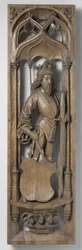 Tablica z prospektu organowego, ok. godz. 1510-20 (dąb ze śladami polichromii)