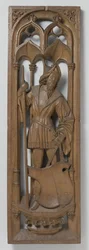 Tablica z prospektu organowego, ok. godz. 1510-20 (dąb ze śladami polichromii)