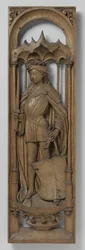 Tablica z prospektu organowego, ok. godz. 1510-20 (dąb ze śladami polichromii)