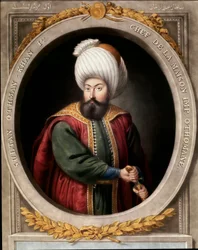 Imperium Osmańskie: portret pierwszego sułtana Osmana I (1299-1326). Biblioteka Topkapi Sarayi w Stambule
