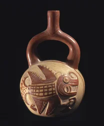 Wazon z motywem ryby, Mochica, 200-800AD,(ceramika)