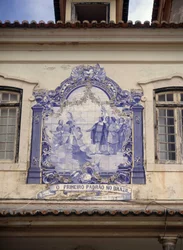Odkryta Brazylia w 1500 przez Pedro Alvares Cabral (1467/8- około 1520). Płytki w okolicach Lizbony.