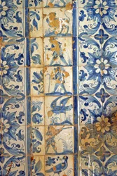 Panel przedstawiający sceny polowań, Tarouca, Portugalia (płytki ceramiczne)
