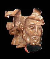 Głowa nieznanego świętego, koniec XIV w. (fresk)