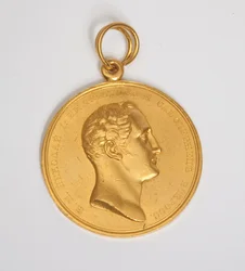 Złoty medal za Gorliwość, wybity profilem Mikołaja I, ok. 1900 r. 1825 (złoty)