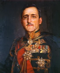 Król Jugosławii Aleksander I (olej na płótnie)