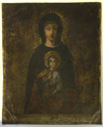 Ukrzyżowanie (Madonna On Verso) (olej na miedzi)