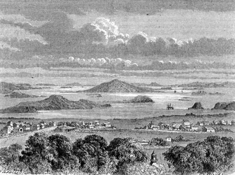 Widok na port w Auckland, ilustracja z filmu „Powrót do świata”