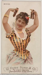 Kości, z serii Musical Instruments N82 do papierosów marki Duke, 1888., 1888.