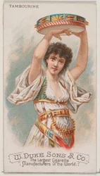 Tamburyn z serii Musical Instruments N82 do papierosów marki Duke, 1888., 1888.