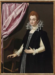 ""Portret Marii Medycejskiej (1575-1642)"" Peinture de Scipione Pulzone (1550-1598) - 1594 - Olej na płótnie - Dim 132,1x96,5 cm Kolekcja prywatna