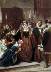 Queen Mary 1st Stuart (1542-1587) idzie na szafot
