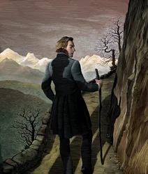 Frankenstein, 2007 (scratchboard, pokolorowany cyfrowo)