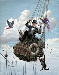 The Voyages of Doctor Dolittle, 2012 (scratchboard, pokolorowany cyfrowo)
