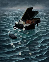 Titanic, 2020 (scratchboard, pokolorowany cyfrowo)