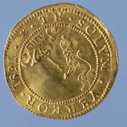 4-funtowy szkocki (kapelusz) Jakuba I, mennica w Edynburgu, 1591 (rewers) (złoto) (awers patrz 58855)
